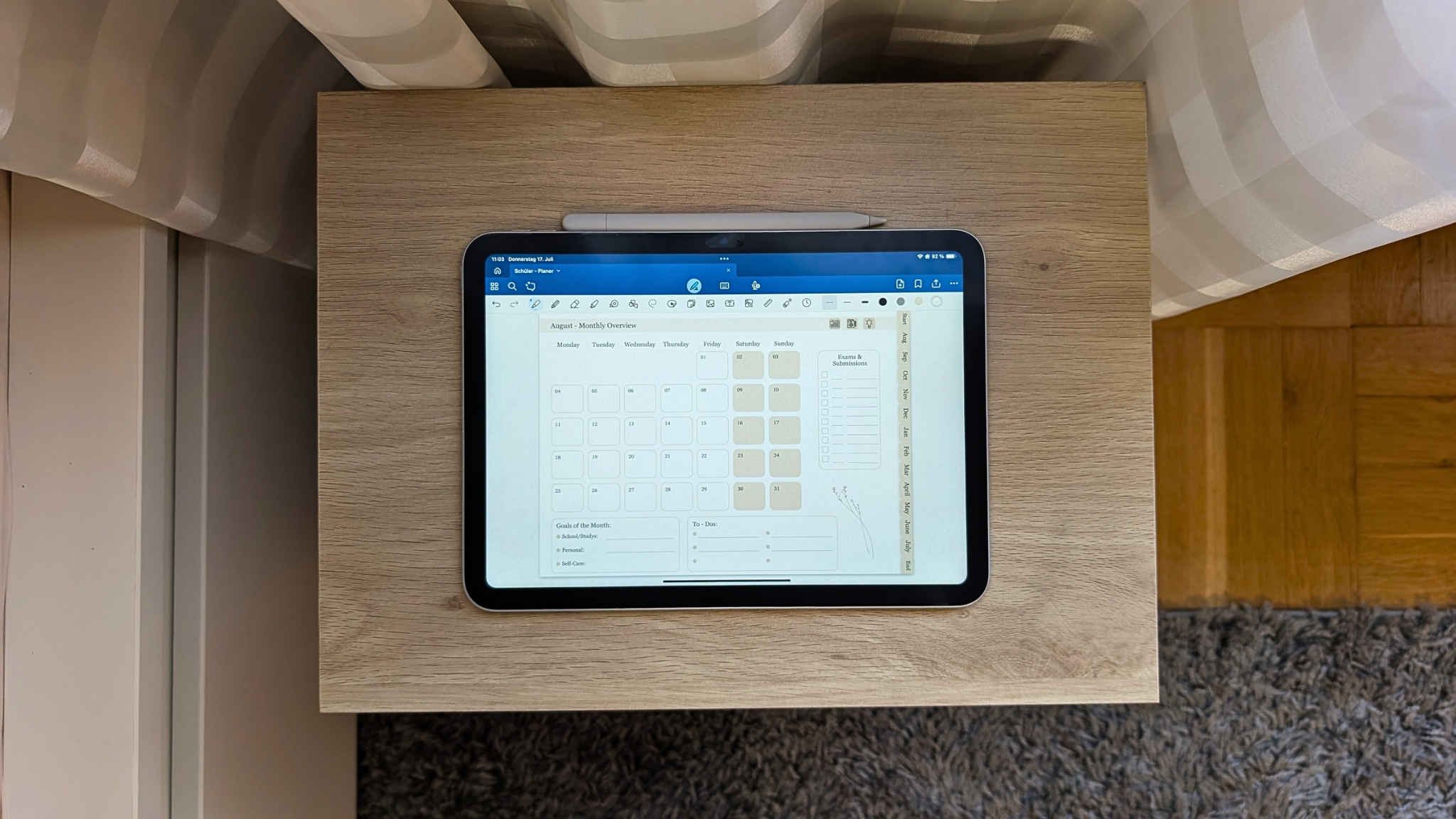 Nutzung eines NM - Planers in GoodNotes