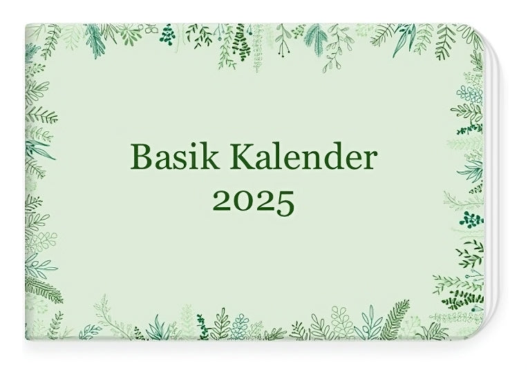 Das Coverbild des Basik Kalenders für 2025 in Grün