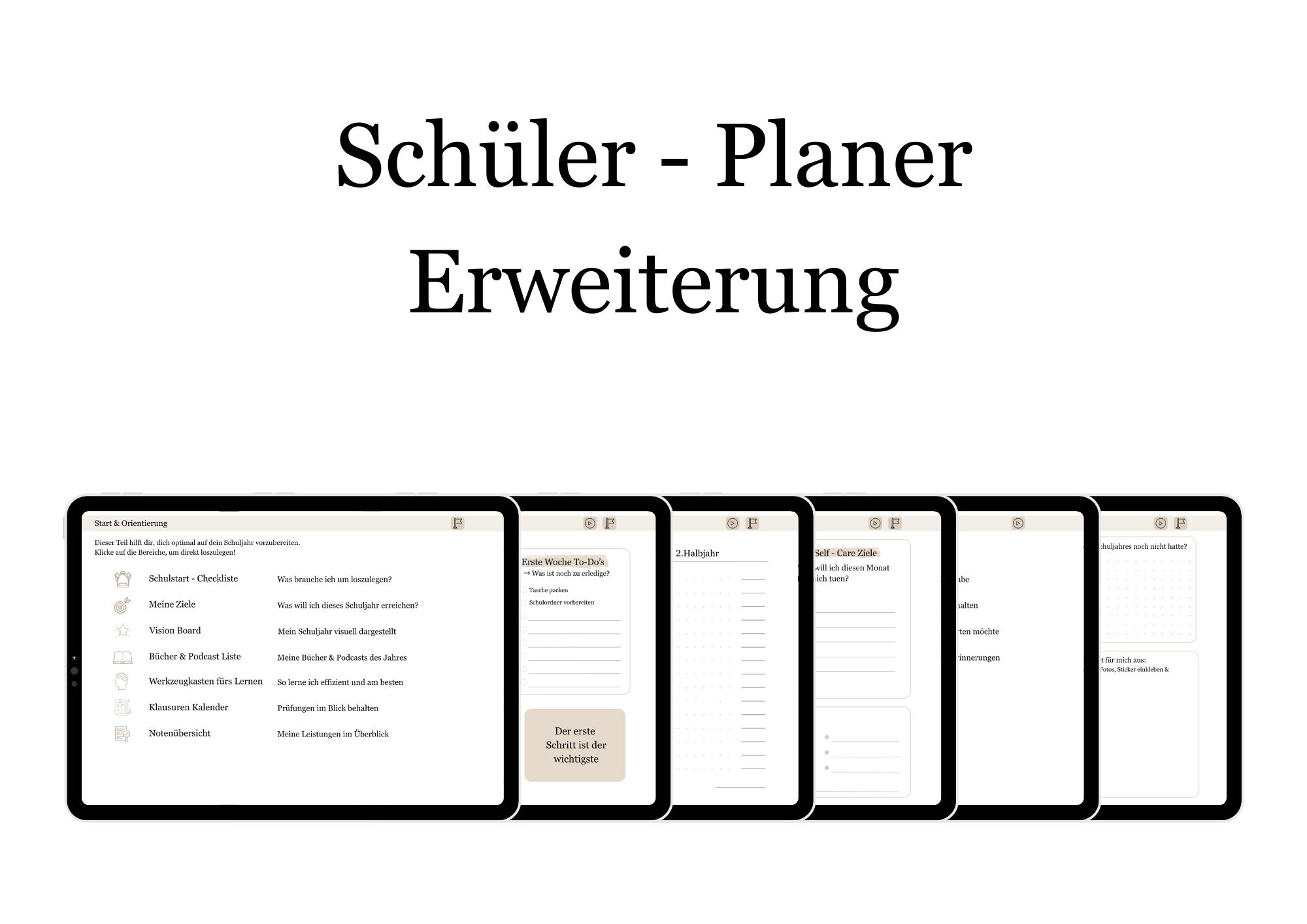Erweiterung - Schüler-Planer